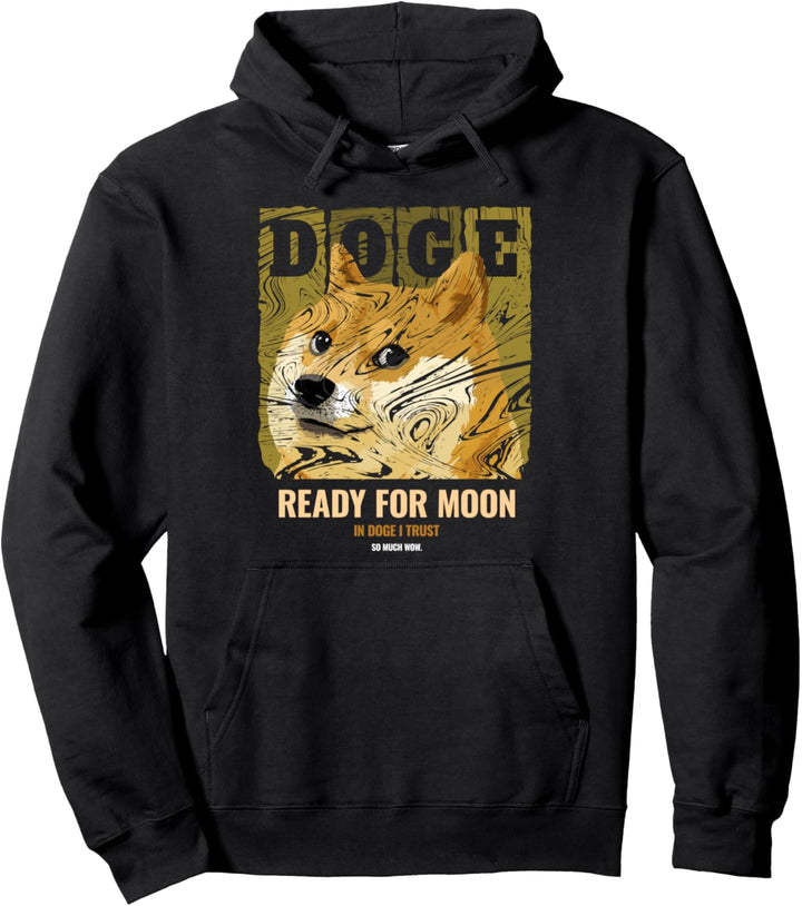 Dogecoin To The Moon Crypto Doge Meme Kryptowährung Pullover Hoodie