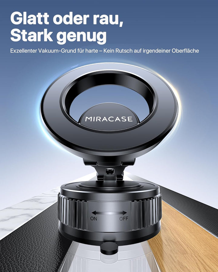 Miracase Vakuum Handyhalterung Auto für Magsafe Autohalterung [24 XN55 Magneten & Stärkster Gel ] 36