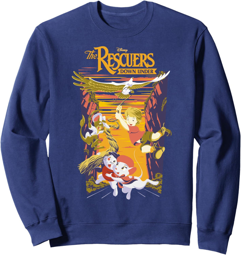 Disney The Rescuers Down Under Group Shot Sunset Poster Sweatshirt