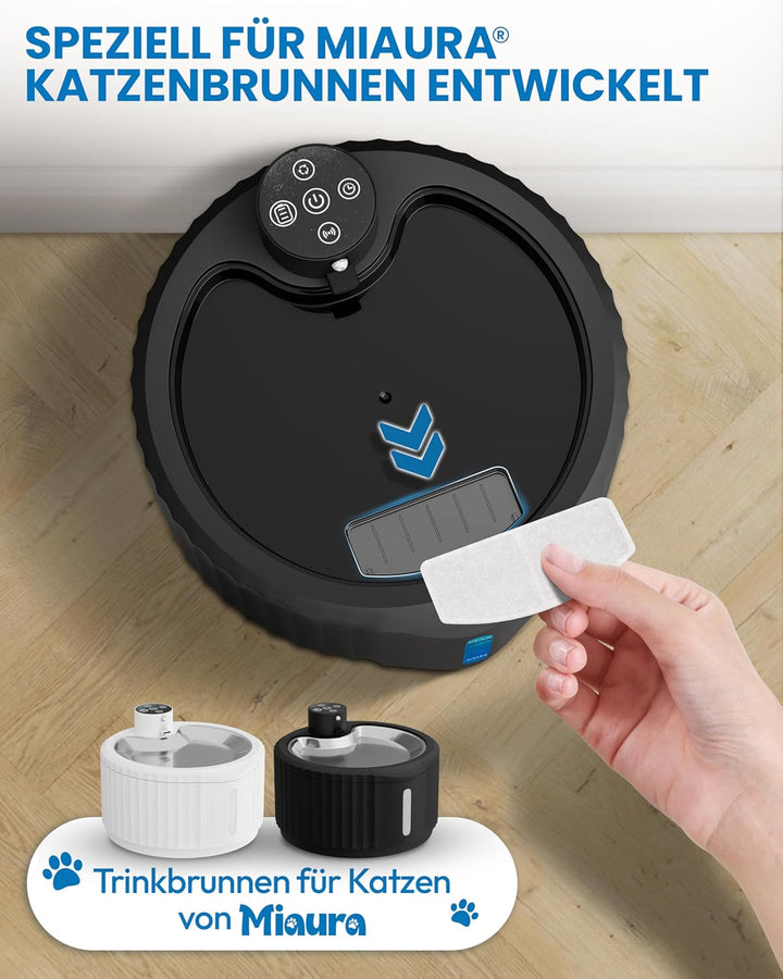 Miaura® 20er Pack Filter für Katzenbrunnen - Hochwertige Katzenbrunnen Filter für alle Miaura Katzen