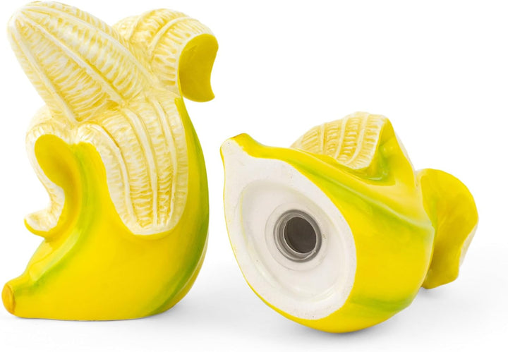 DONKEY Banana Romance Salt & Pepper, Salz- und Pfefferstreuer Set in Bananen-Form, 2 Stück