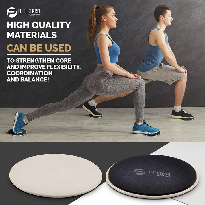 Limm Core Sliders for Working Out - Exercise Sliders Fitness, Stability, Ab, Legs &amp; Full Body (Set o