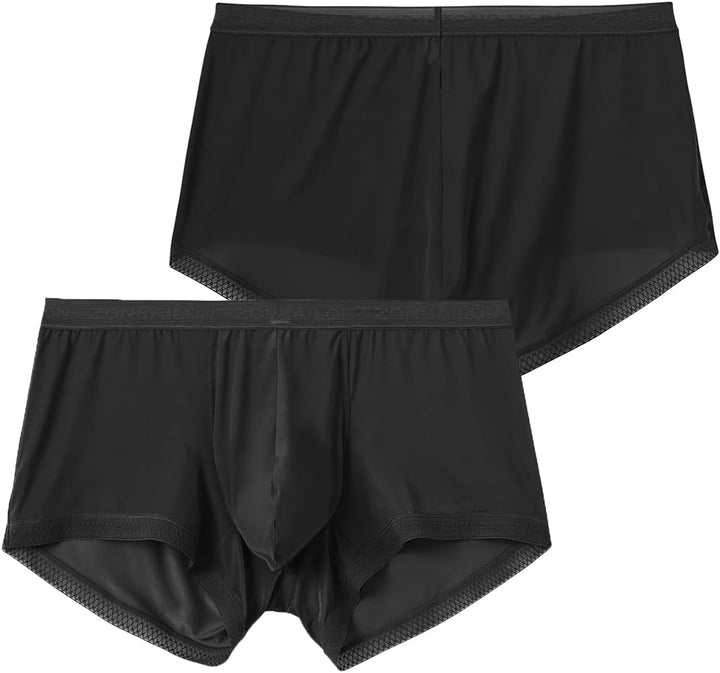 Herren Slips Transparent Sexy Unterwäsche mit Beutelverstärkung mehr Attraktivität und Komfort 2 Pac