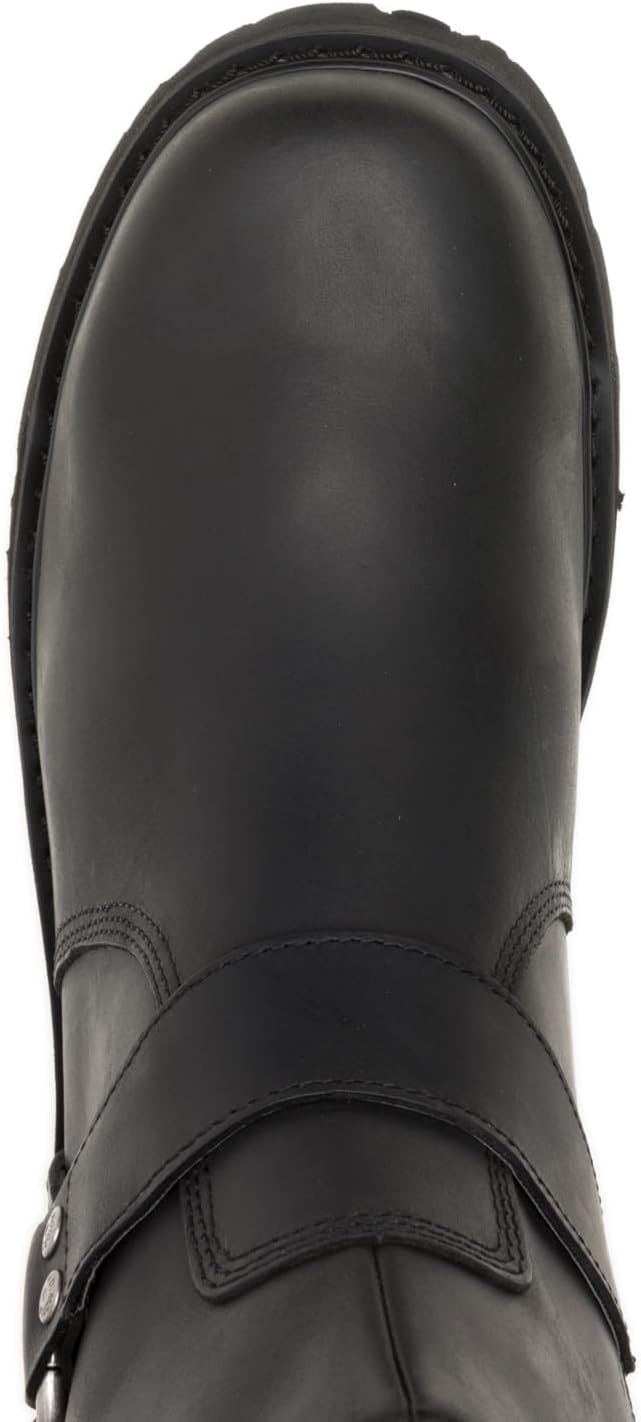 Harley-Davidson Rambert Herren Motorradstiefel aus Leder 45 EU Schwarz, 45 EU Schwarz