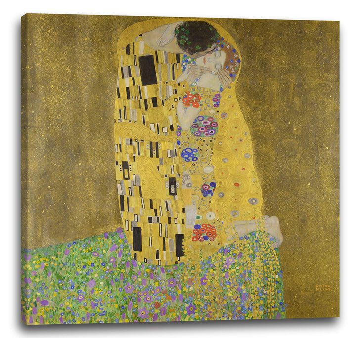 Printed Paintings Leinwand (60x60cm): Gustav Klimt - Der Kuss (1907-1908) 60x60 cm, 60x60 cm