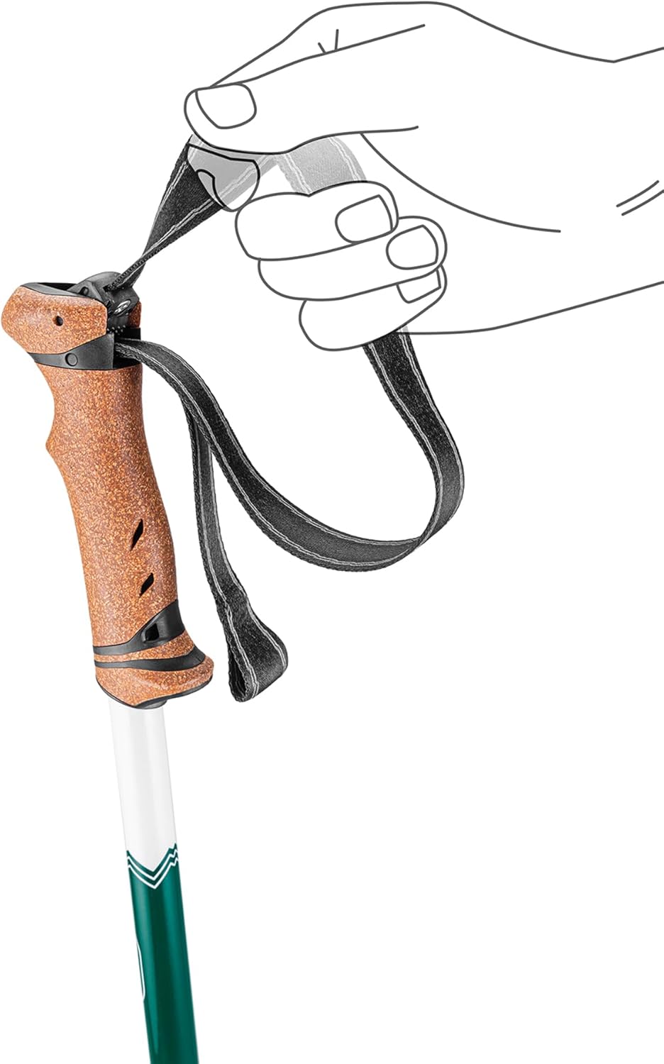 Leki Trail 110-145 cm Trekkingstöcke Teleskopstöcke Wanderstöcke Weiss deep aqua-white 110-145 cm, d