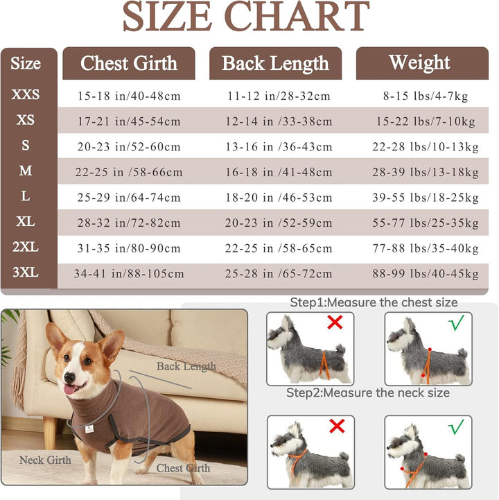 Hundepullover aus Fleece, warmer und leichter Pullover, Pyjama, Mantel, für Herbst und Winter, kalte
