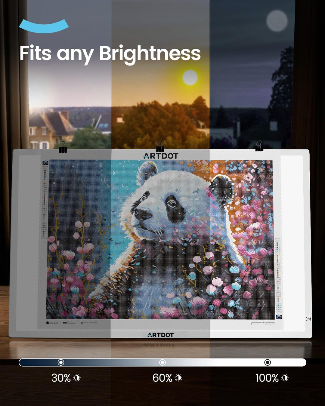 ARTDOT Leuchttisch A1 für 5D Diamond Painting Zubehör, Einstellbare Helligkeit Diamant Painting Lich