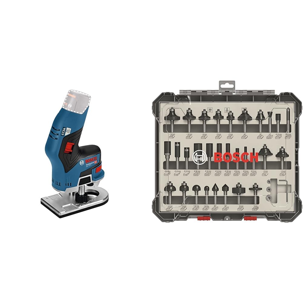 Bosch Professional Kantenfräse GKF 12V-8 (Fräskopf-Schaft: 8 mm, ohne Akkus und Ladegerät, im Karton