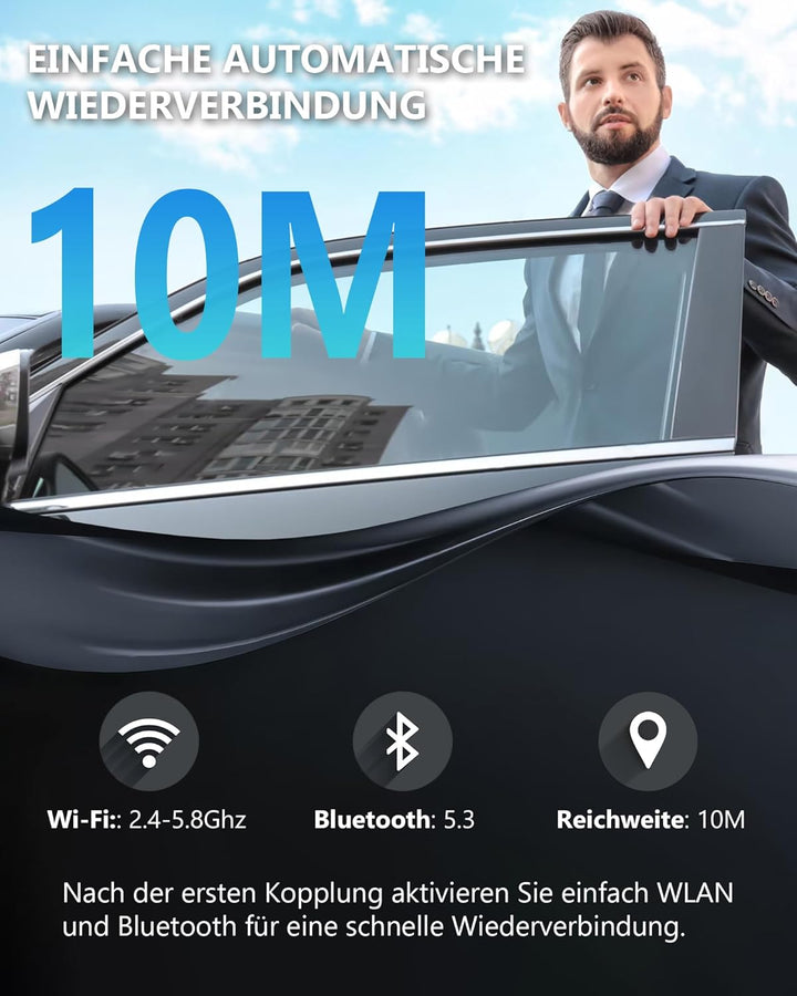 2025 Carplay Wireless Adapter-Android Auto Wireless Adapter 2-in-1 Superschnelle Upgrade von Wired a
