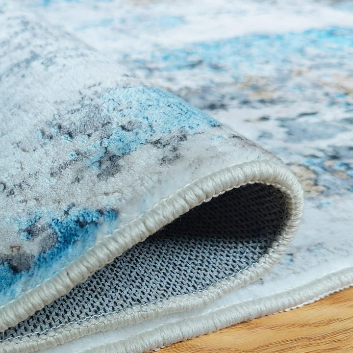 Flurläufer Rutschfester Teppichläufer für Flure Küche &amp; Wohnzimmer waschbar leicht Langer Läufer (Cr