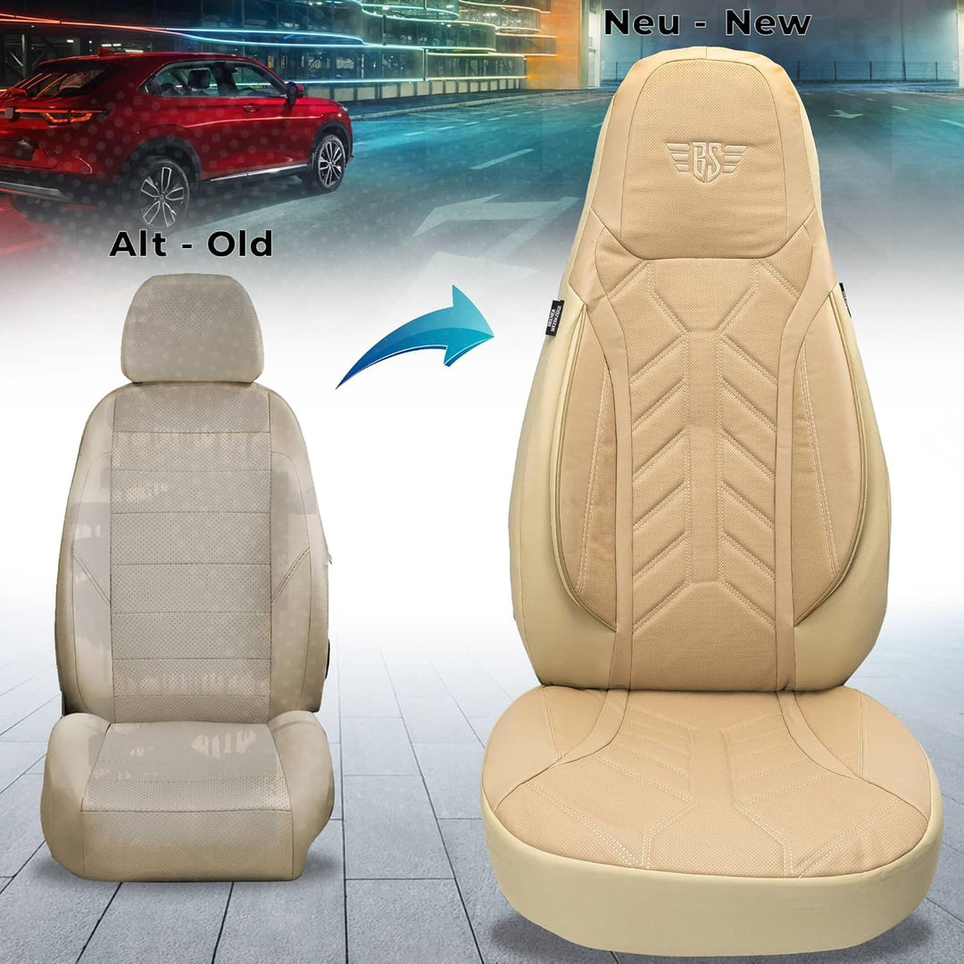 BREMER SITZBEZÜGE Mass Sitzbezüge Schonbezüge für Ford Fiesta MK 7 DPL505 DPL505 - Beige Fiesta MK 7