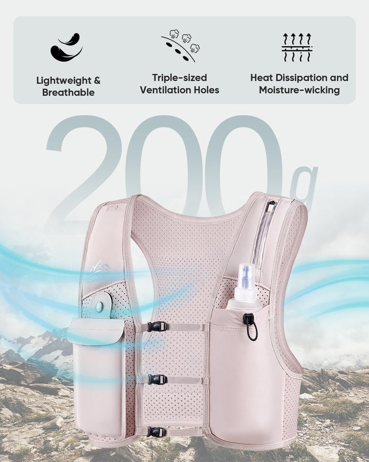Zelvot Laufweste für Damen und Herren, Europäisches Originalpatent, Verstellbare Brustgurte, Trinkwe