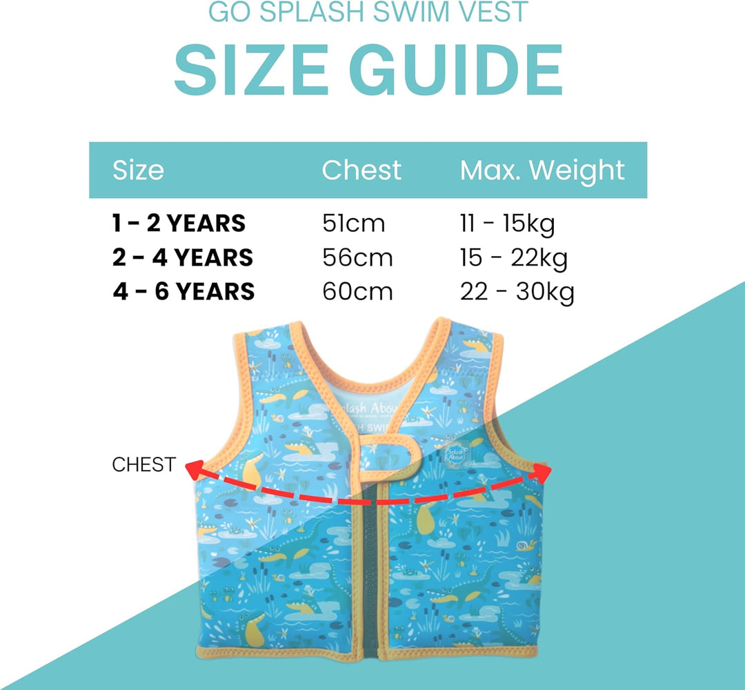 Splash About Go Splash Schwimmweste Croc Creek 1-2 Anni, Croc Creek 1-2 Anni