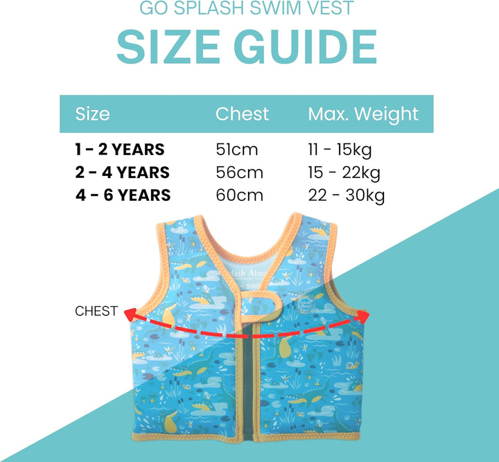 Splash About Go Splash Schwimmweste Croc Creek 1-2 Anni, Croc Creek 1-2 Anni