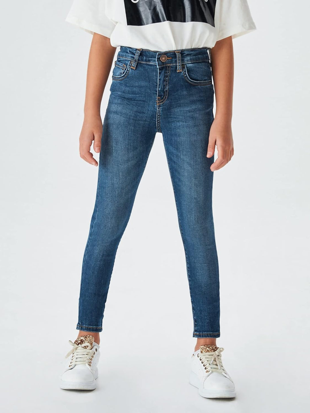 LTB Mädchen Jeanshose Sophia G 8 Jahre Marlin Blue Wash 53318, 8 Jahre Marlin Blue Wash 53318