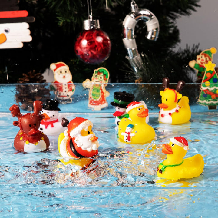 JOYIN Adventskalender 2023 mit Spielzeug Ente für 24 Tage Weihnachten Countdown mit 24 Gummienten fü
