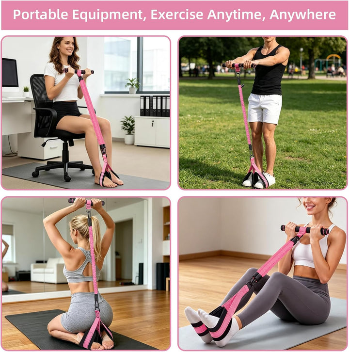 Pedal Widerstandsband mit Griff Set für Frauen Bauchtrainer | Pedalwiderstandsgerät für Bauch Taille