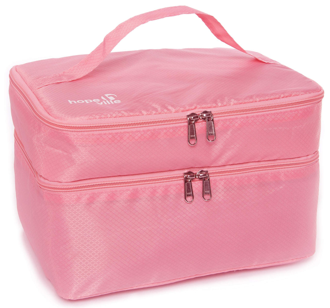 Extra grosser Reise Organizer für Damen, Premium Kosmetiktasche und Kulturtasche für Unterwäsche, Ko