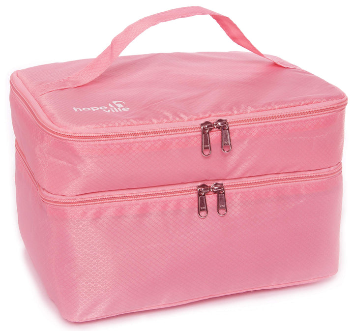 Extra grosser Reise Organizer für Damen, Premium Kosmetiktasche und Kulturtasche für Unterwäsche, Ko