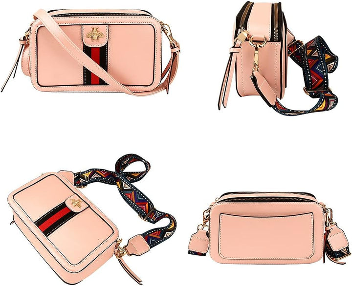 Beatfull Designer Bee Geldbörse Mode Crossbody Taschen mit Perle für Frauen PU Leder Schulter Clutch