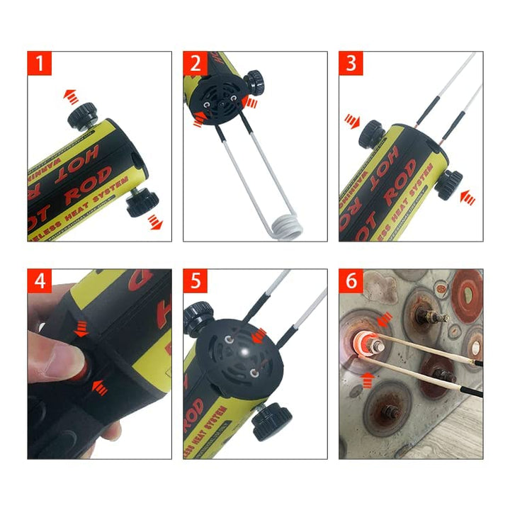 SOLARY, Heizset mit magnetischer Induktion, 1 kW, ohne Flamme, mit 12 Spulen, zum Lösen von rostfrei