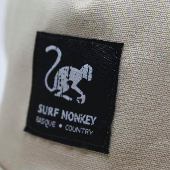 SURF MONKEY 5 Panels Herren/Damen Kappe - 100% Bio-Baumwolle - Einheitsgrösse Einheitsgrösse Beige,