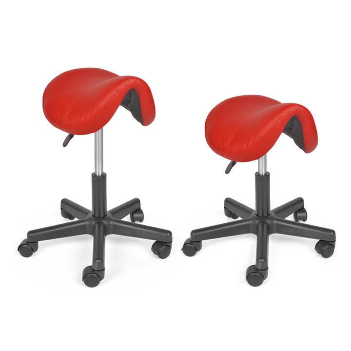 Mingone Sattelhocker Ergonomischer 2 Stück Arbeitshocker Höhenverstellbar Bürohocker mit Rollen 360°