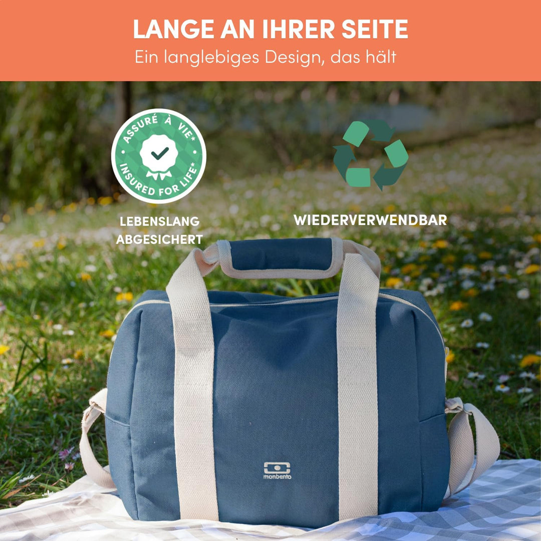 Monbento Kühltasche 12L - Grosse Lunchtasche für 2 Personen - Blau