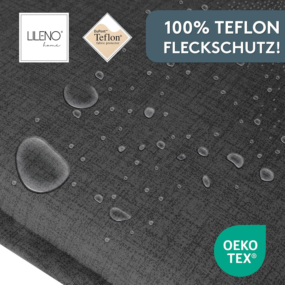 LILENO HOME Gartenstuhl Auflagen als [1er Set - Niedriglehner] in Anthrazit - bequeme Liegen als Sit