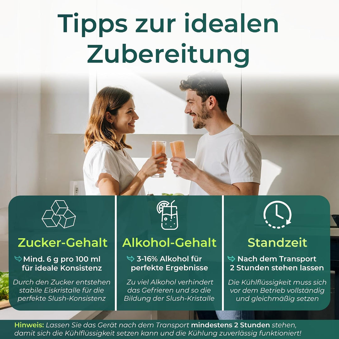 KLAMER Slush Maschine, mit 5 smarten Programmen: Slushie, Cocktail, Milchshake, Frappé, Wein, Automa