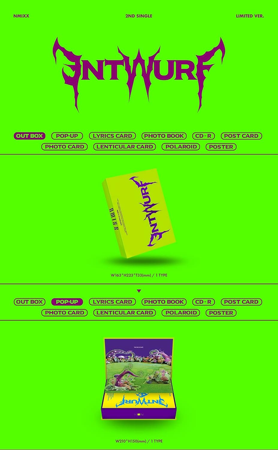 JYP Entertainment NMIXX - ENTWURF (Limited Ver.) CD+Folded Poster, DUK1477