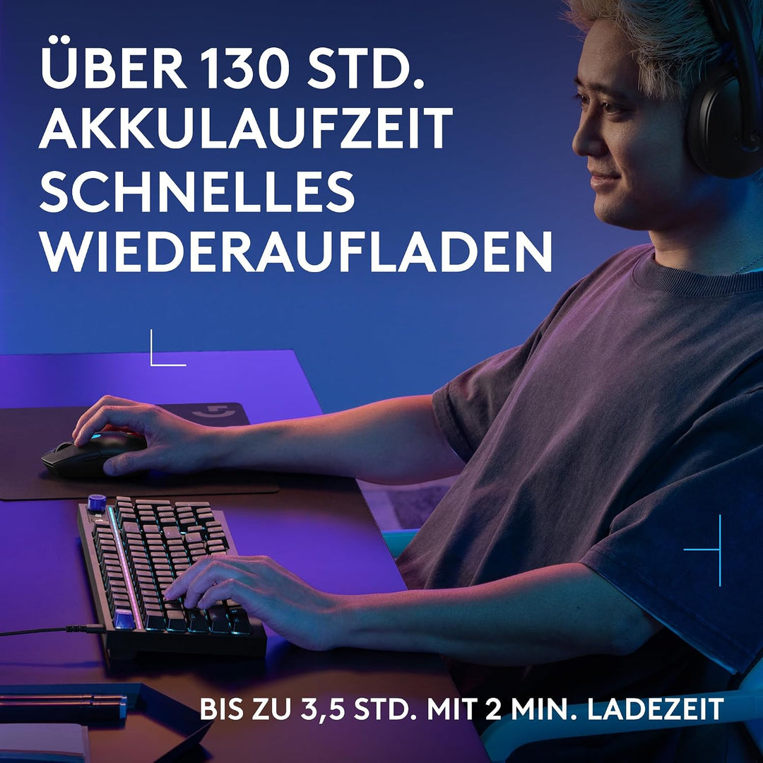 Logitech G G305 X Superlight kabellose Gaming-Maus, 61 g leichte aufladbare für den PC, Hero 44K-Sen