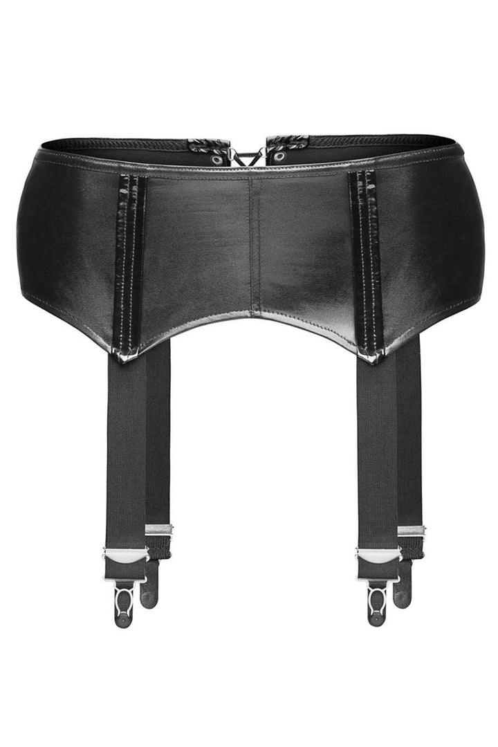 Noir Handmade Damen F034 Aufreizender Strapsgürtel, schwarz, Grösse 2XL