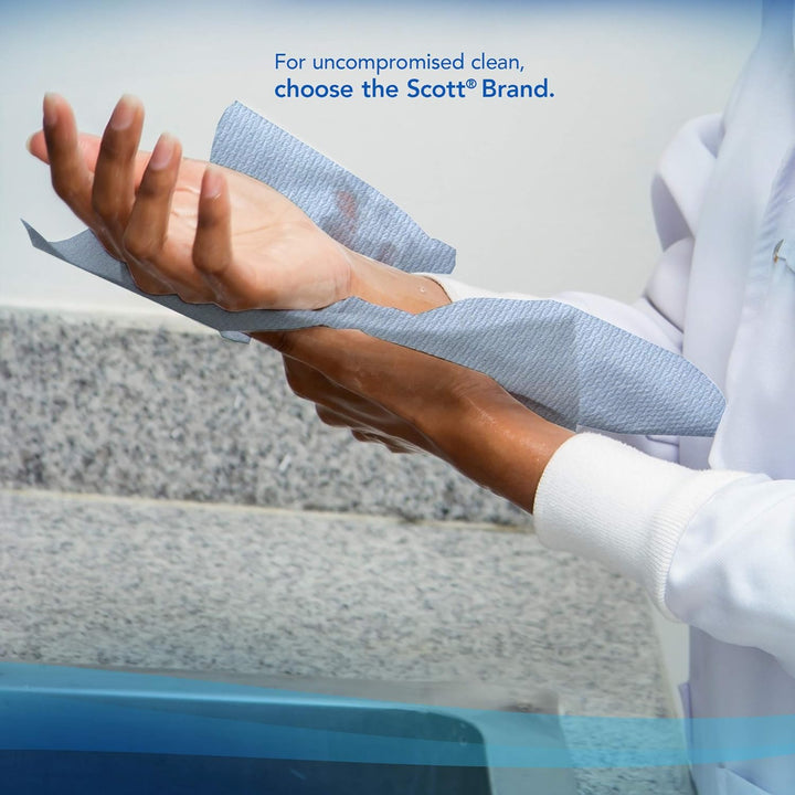 Scott Rollenhandtuch 6668 – 6 x 304 m blau Handtuchpapier, 1-lagige Rollen, Einzelentnahme, weich, r