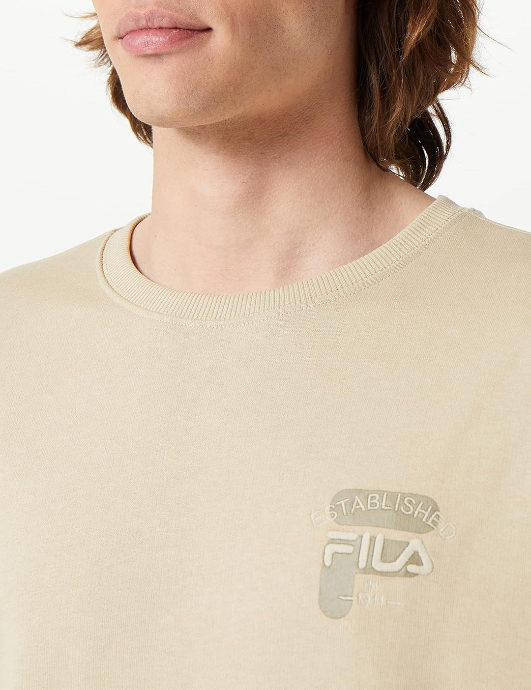 FILA Herren Baben Oversized Crew Sweatshirt M Fields Of Rye, M Fields Of Rye