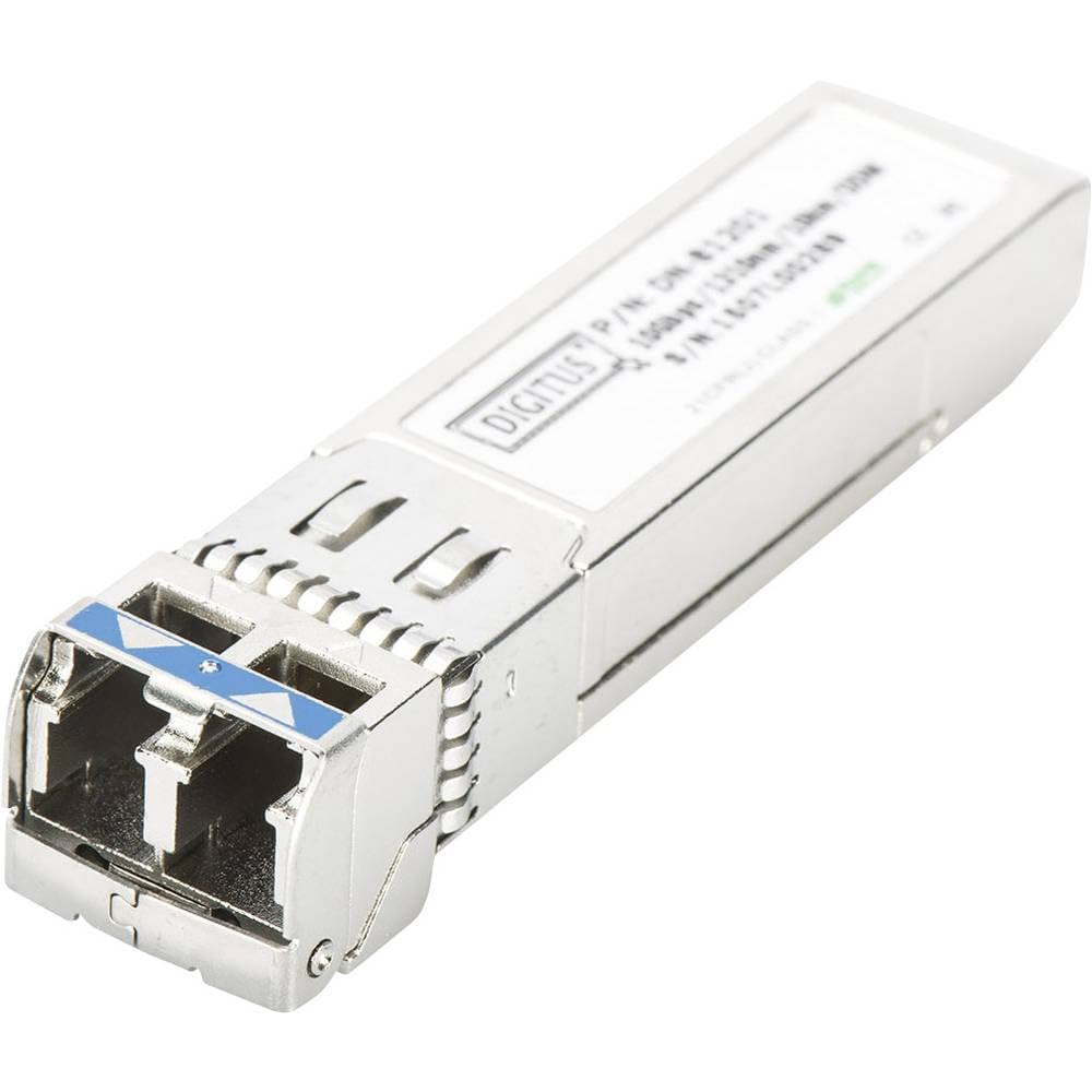 DIGITUS 10 Gbit Universal SFP+ Modul, Mini GBIC, Singlemode, LC Duplex, 1310 nm, 10 km, 10 Gbit/s SF