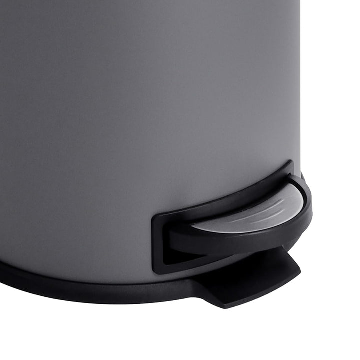 SVITA T20 Mülleimer Grau Treteimer Abfalleimer 20 Liter inkl. Inneneiner rund, Grau