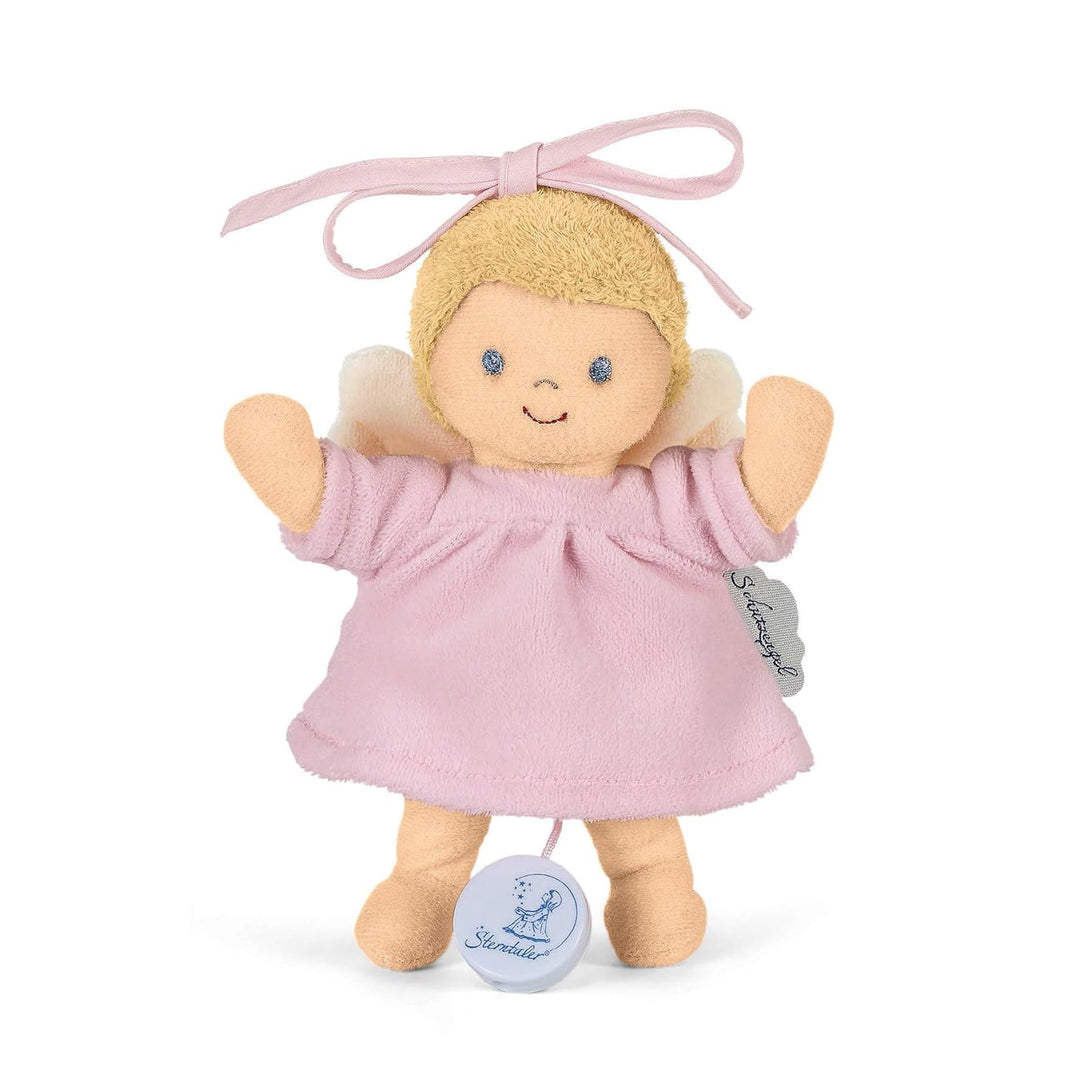 Sterntaler Mini-Spieluhr Schutzengel, Integriertes Spielwerk, Grösse: 17 cm, Rosa Single, Single