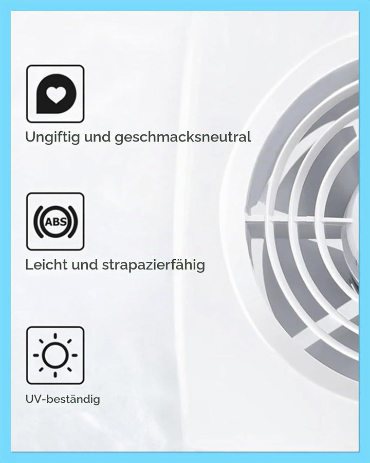 IN-OV - M100 (ø 100 mm) – Abluftventilator + Rückschlagventil, 10 W-95 m³/h, Badezimmer, Küche, Büro