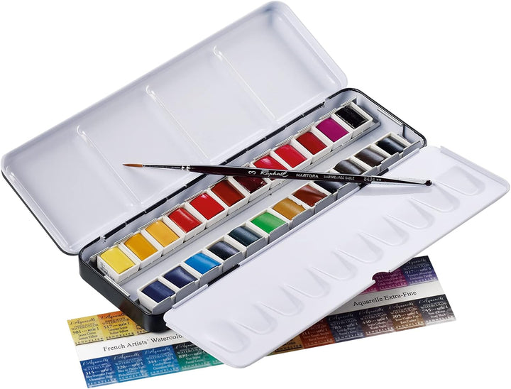 Sennelier Aquarell Zinn Metallic, 24-teilig, klassisches Set