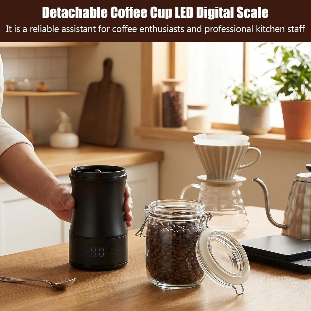 Mini-Kaffeewaage mit Timer, Wiederaufladbare Espressowaage, Präzise Waage für Espresso und Pour-Over