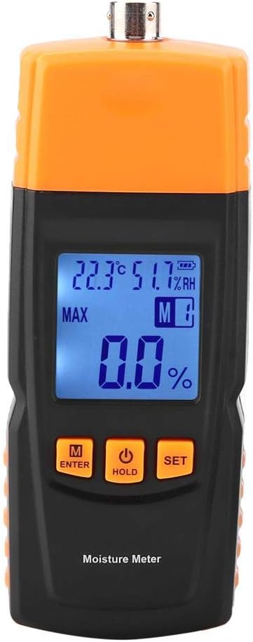 Digitales Holzfeuchtemessgerät mit Langer Sonde, GM620 Handheld Feuchtigkeitsmessgerät Hackschnitzel