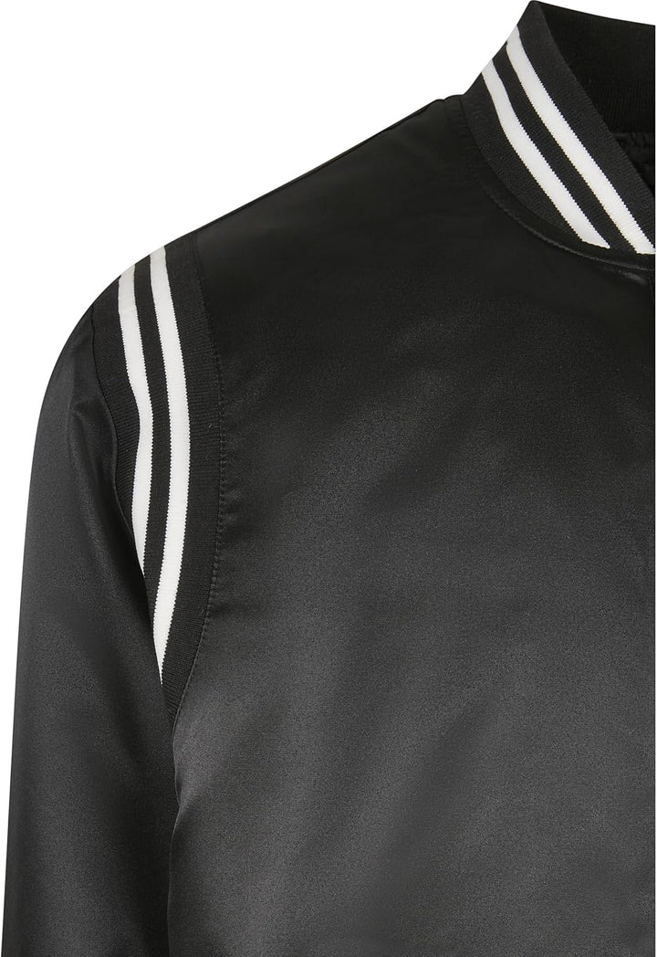 Urban Classics Herren Jacke Satin College Jacket, Varsity Jacke, glänzendes Material, für Männer, in