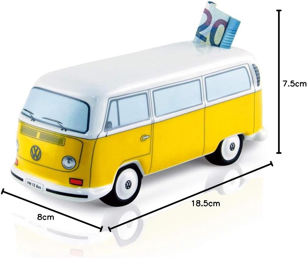 BRISA VW Collection - Volkswagen Spar-Büchse-Schwein-Dose im T2 Bulli Bus Design (Classic Bus/Orange