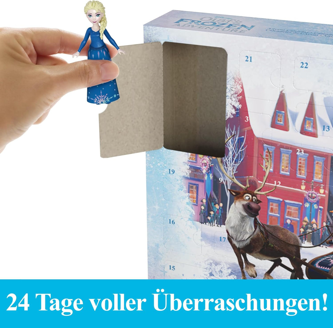 Mattel Disney Die Eiskönigin Kleine Anna- und Elsa-Puppen Adventskalender mit 2 Freundefiguren, form