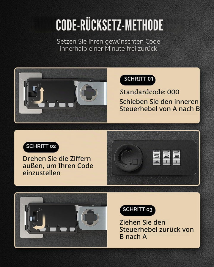 Uniclife Schlüsselkasten mit 40 Positionen und Zahlenschloss, zurücksetzbar, Digitale Sicherheits-Au