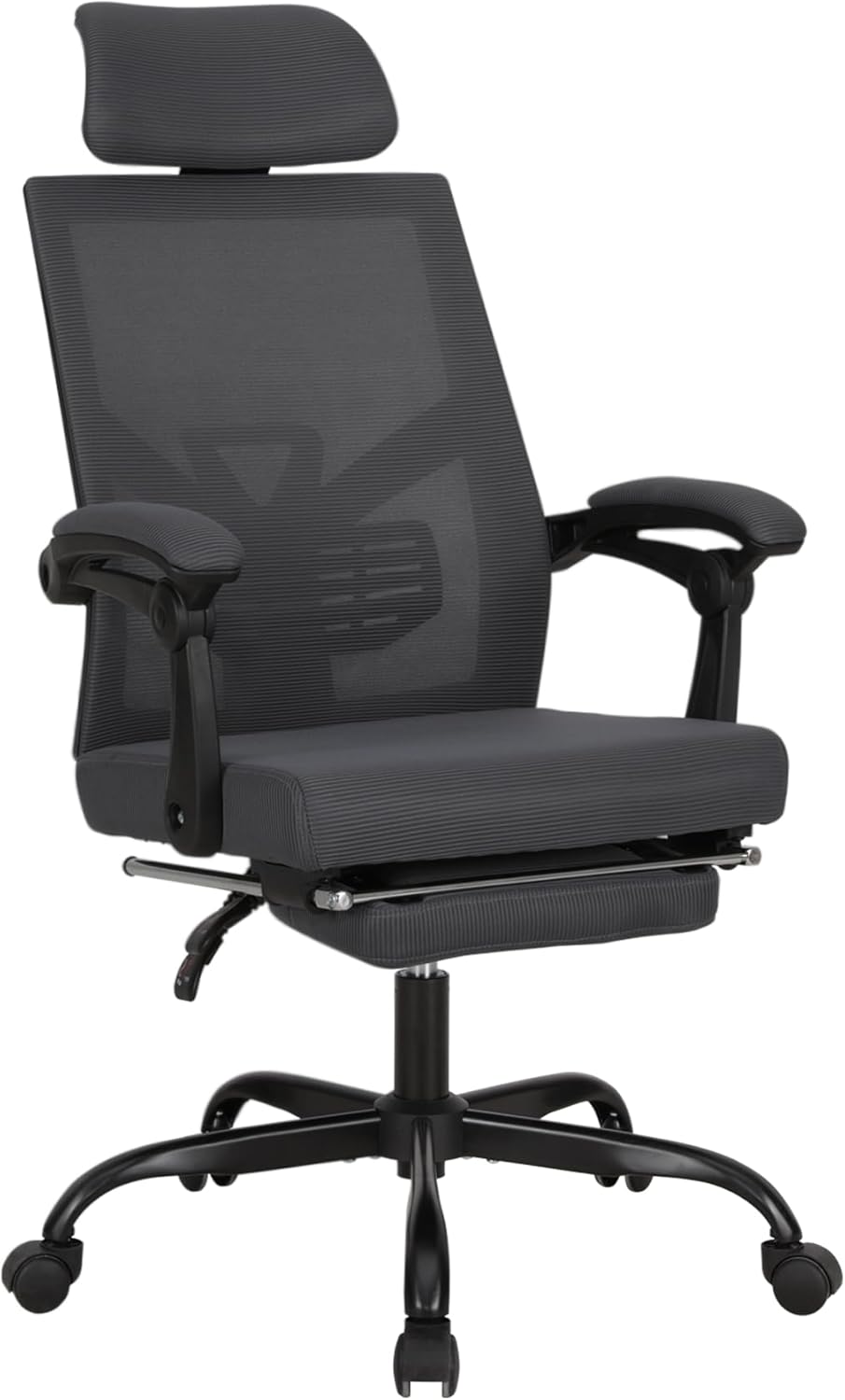 UEV Bürostuhl Ergonomisch, Drehstuhl, Schreibtischstuhl mit Verstellbarer Kopfstütze Lendenwirbelstü