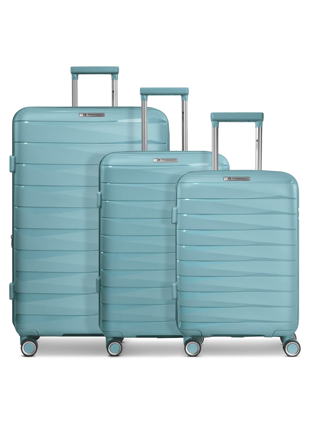Franky Koffer-Set 3-teilig für Damen und Herren | Reise-Trolleys 49 x 28 x 74 cm aus hochwertigem, l
