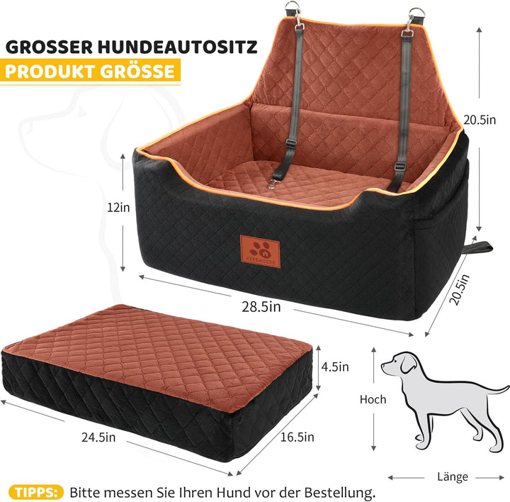 GL GLENSLAVE Hundesitz für grosse/mittlere Hund, Hundeerhöhungssitz unter 55Lbs oder 2 kleine Hunde,